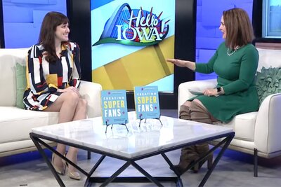 Brittany Hodak Being Interviewed on Hello Iowa about her book, Creating Superfans.