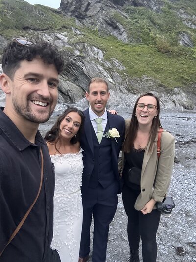 Amy & Nick posing with couple