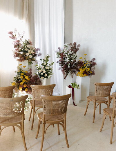 an intimate ceremony for a wedding in SoCal. 