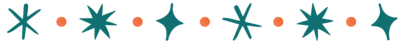 Orange Sparkle Burst Graphic Divider