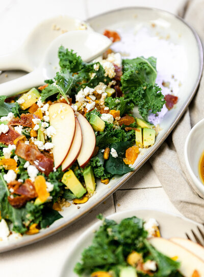 Kale-Quinoa-Salad-With-Avocado-Apricots-and-Bacon-Simple-Garden-Kitchen