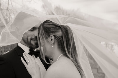 Intimate wedding portrait Kingston Ontario