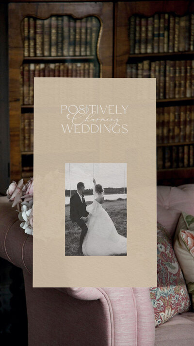 Romantic mockup of branding for wedding planner