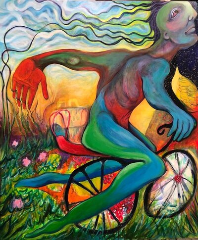 Michelle-Spiziri-Abstract-Artist-The-Cyclist