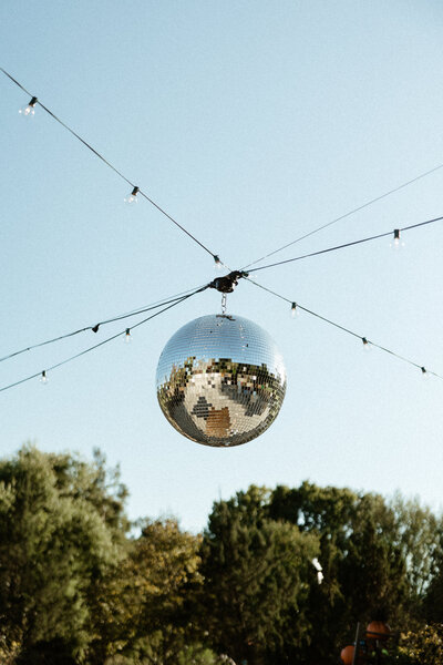 Disco wedding decor