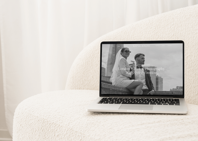 Mockup of a custom website design project for a photographer