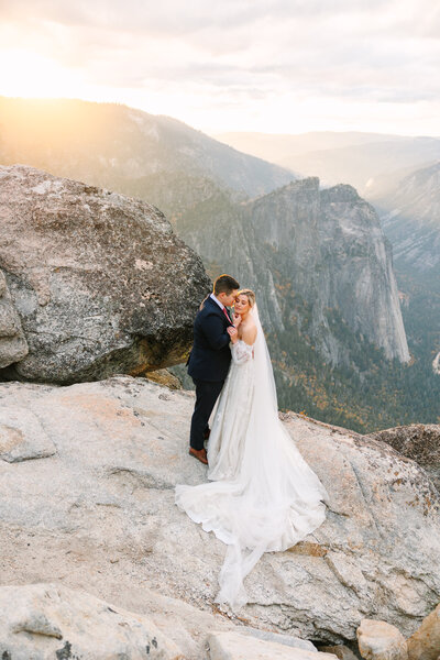 LGBTQ brides posing at taft point