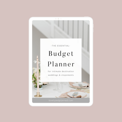 Wedding Budget Planner for Elopements and Destination Weddings Created by Lovely & Planned
