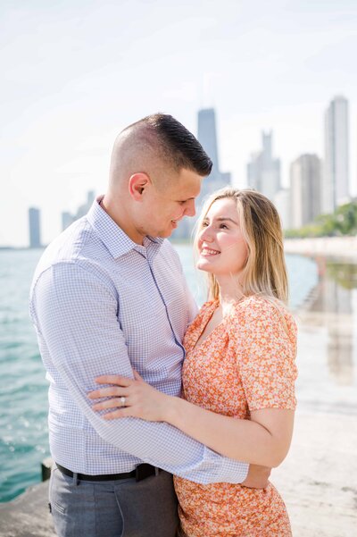 Light and airy Chicago engagement photos