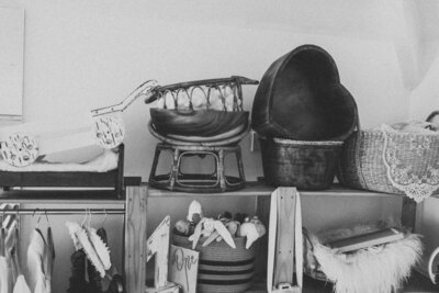 Newborn photography props storage. Ruaa Hamdan Photography, Altrincham.