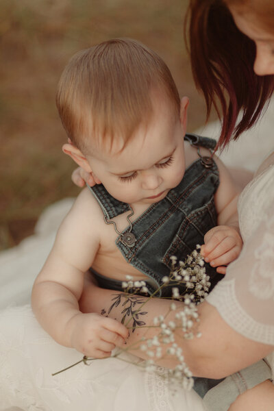 Intimate mother and baby boy motherhood  session at Arabia Mountain by Lawrenceville Family Photographer