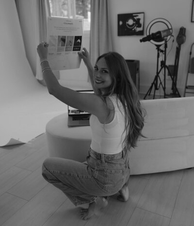 Founder Kara showing Brand Design for Photographers by Palme Design Co