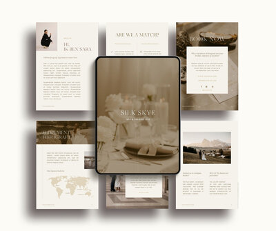 Brochure template voor trouwfotografen