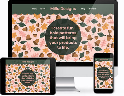The Milla template has designs for phones tablets laptops and desktops
