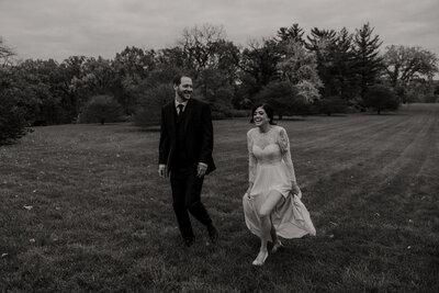 bride and groom eloping