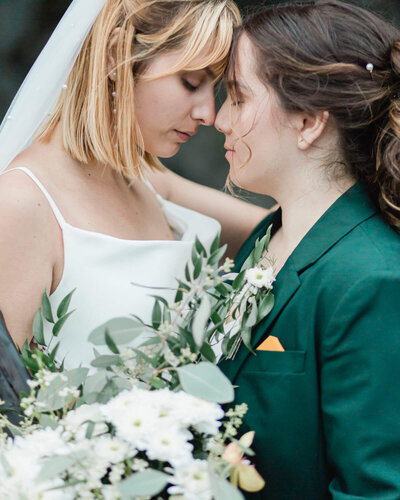 A couple embracing at their Iceland elopement