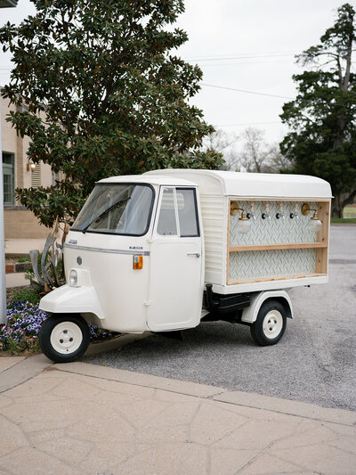 Before and after transformation of the vintage Piaggio Ape
