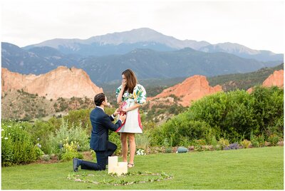 Proposal at garden of the gods colorado springs Colorado