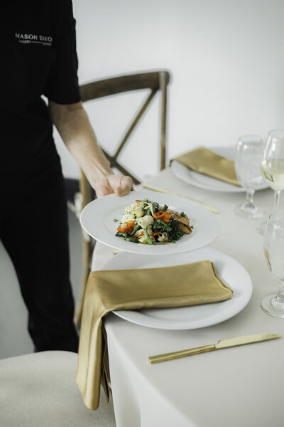 Plated meal made by Mason Dixon Catering