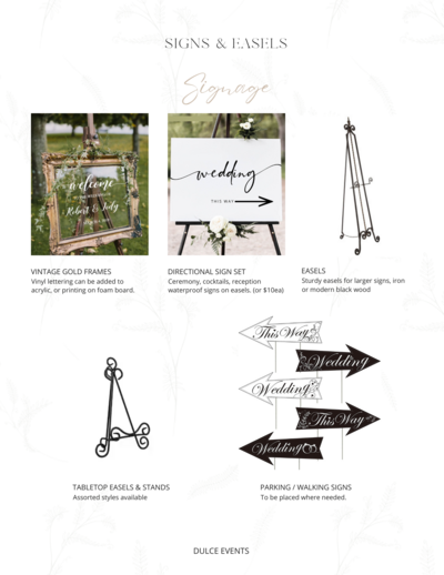 SIGNS AND SEATING