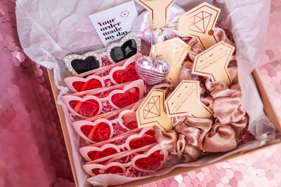 pink heart-shaped sunglasses for a curated party props box, as a hen party gift