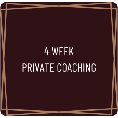 4 Weeks private coaching