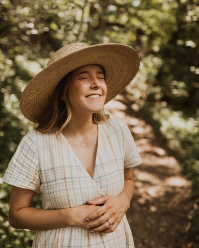woman smiling