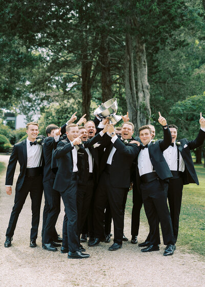 Stylish groom and friends during wedding weekend – Rehearsal Dinner & Wedding Weekend Photography