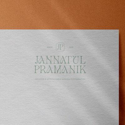 Piece of paper with Jannatul's logo.
