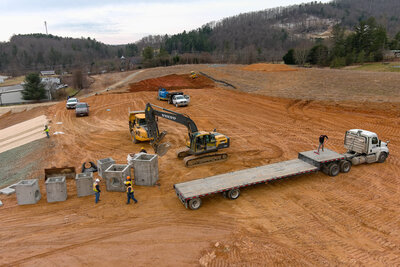 Utilities built by Cooper Construction
