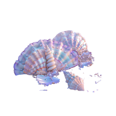 Intricate Seashell in Mermaid Star Template Representing Oceanic Mystique