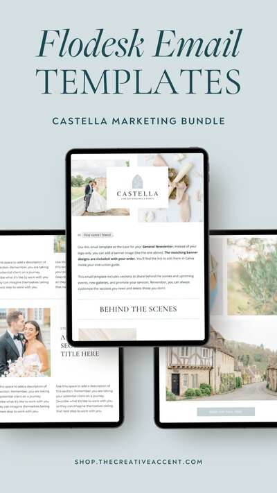 flodesk email marketing templates for wedding planners