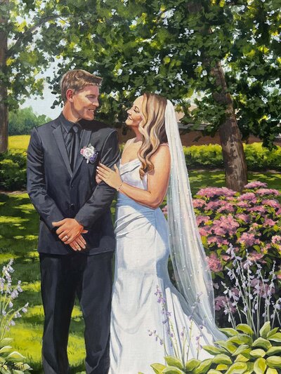 Felicia and Noah Wedding Painting