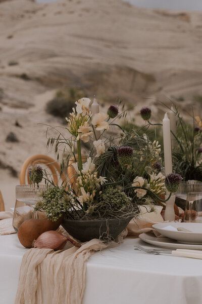 onion and shallot floral display 
