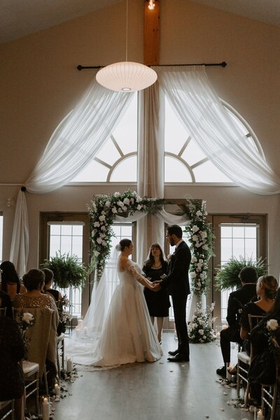 Bride and groom wedding ceremony