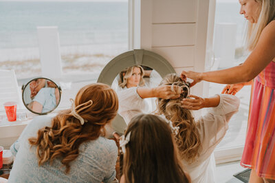 Getting ready for a Intimate Pensacola Beach wedding-Elopement-photographer-micro-wedding-destination-photographer-couples-picture