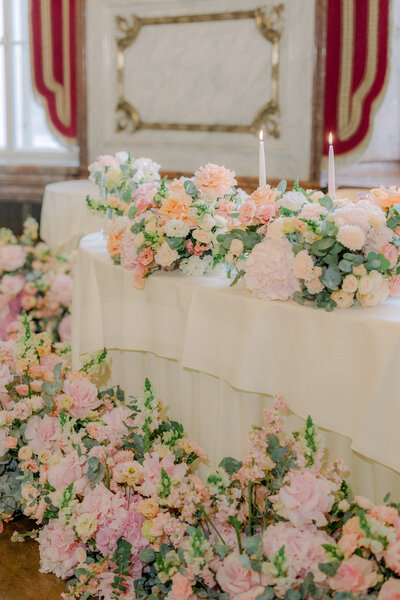 Destination wedding celebration at Palais Daun Kinsky in Vienna