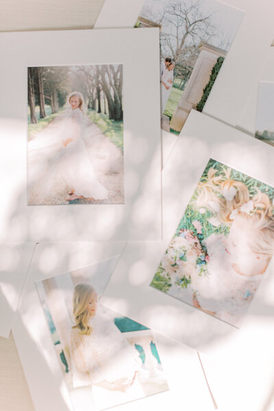 Matted fine art prints photographed by DC Maternity Photographer Marie Elizabeth Photography