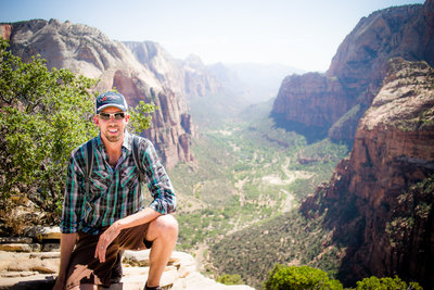 Joel on top of Angel's Landing at Zion National Park