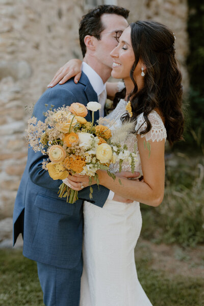 Wedding portraits for a couple in Tuscany, Italy.