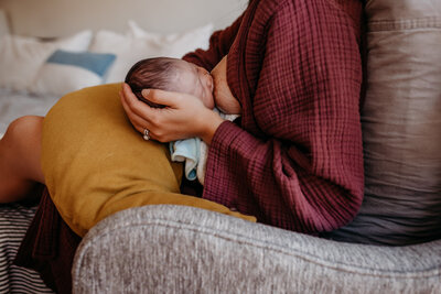 Breastfeeding newborn
