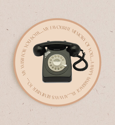 Printed round place mat  for your audio guest book phone display