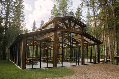 The Valley Weddings, a rustic and majestic wedding venue in Westerose, Alberta, featured on the Brontë Bride Vendor Guide.