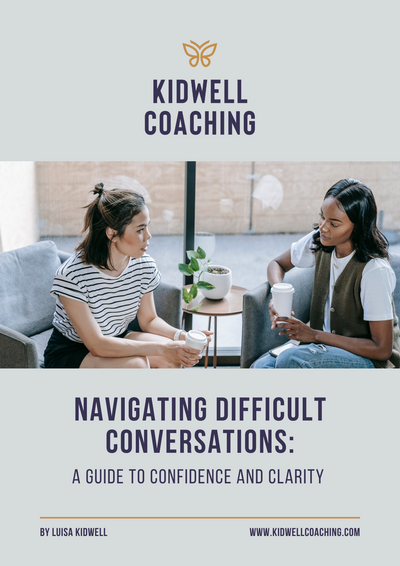 Navigating Difficult Conversations Ebook Cover by Kidwell Coaching and Consulting