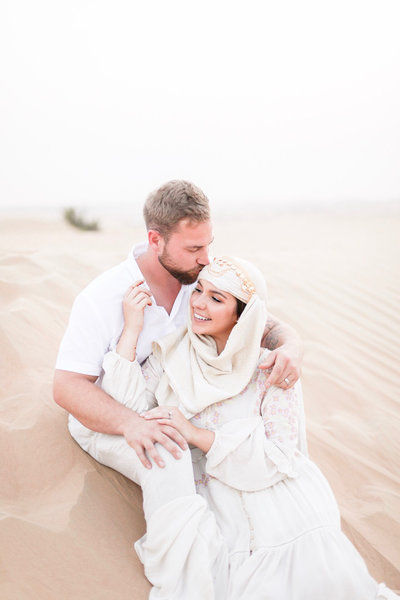 portrait of husband and wife Wedding photographers Andie and Tony in Dubai by Costola Photography