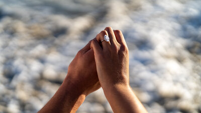 san diego wedding video still bride and groom rings