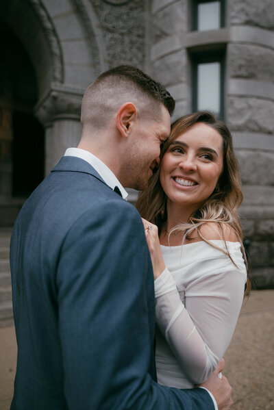 Couple getting married in. Milwaukee Wisconsin