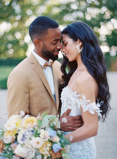 Wedding groom and bride portrait