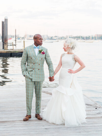 Vibrant and colorful Boston Harbor Wedding (59)