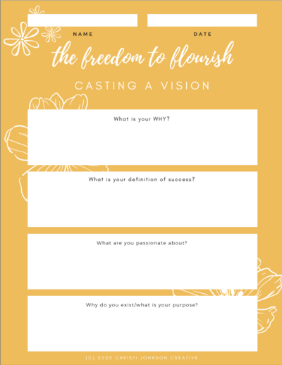 Vision Casting Worksheet Bundle